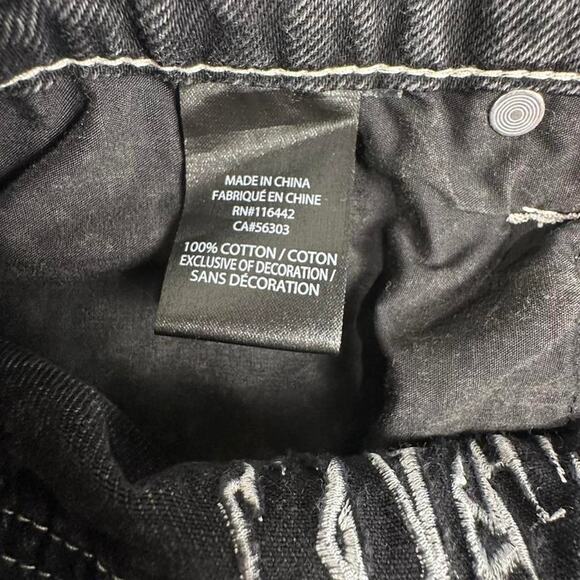 Ninth Hall Ambush Charcoal Black Eagle Embroidered Denim Jeans Size 30 - Picture 3 of 8